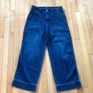 Gap Wide Leg Cropped Denim Size: 10/30